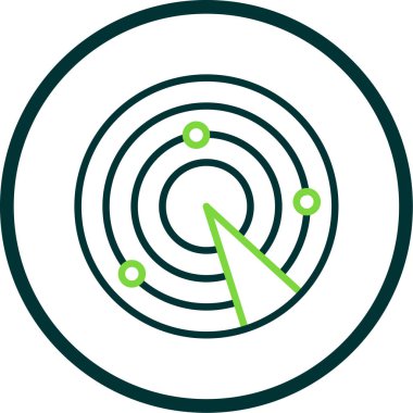 Radar modern simgesinin vektör illüstrasyonu              