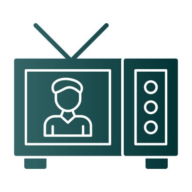  Tv Web simgesi, vektör illüstrasyonunu göster 