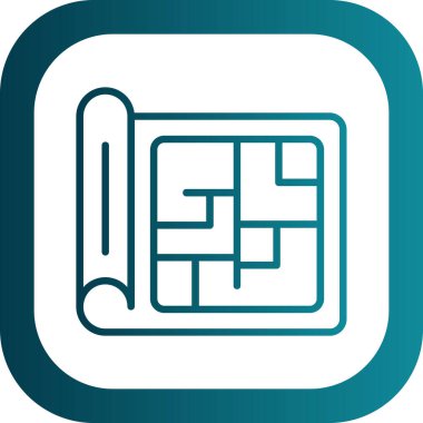 Şablon simgesi, vektör illüstrasyonu basit tasarım