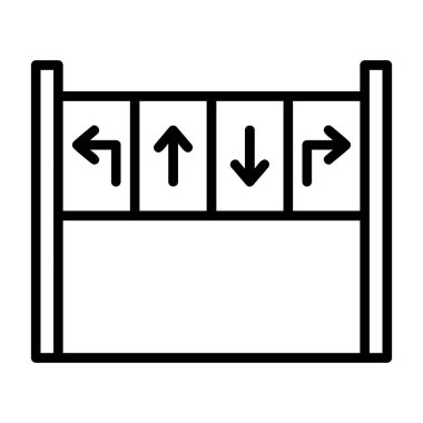 Otel hattı ikonu. özet çizimi