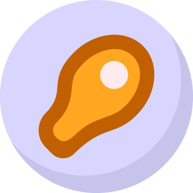 Et biftek ikonunun vektör illüstrasyonu 