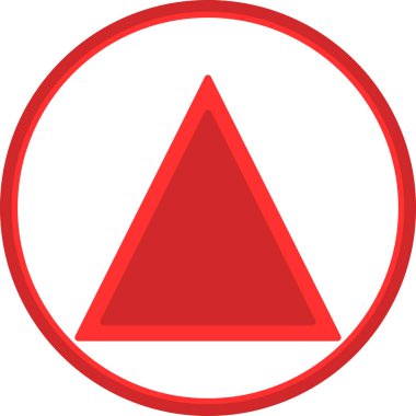 Üçgen simgesi, vektör çizimi