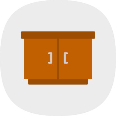 kutu düz vektör simgesi