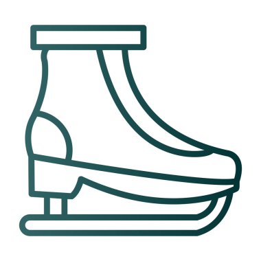 Buz pateni ikonu. Basit vektör illüstrasyonu