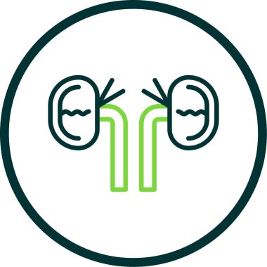 Vektör illüstrasyonu, Böbrekler Tıbbi simgesi 