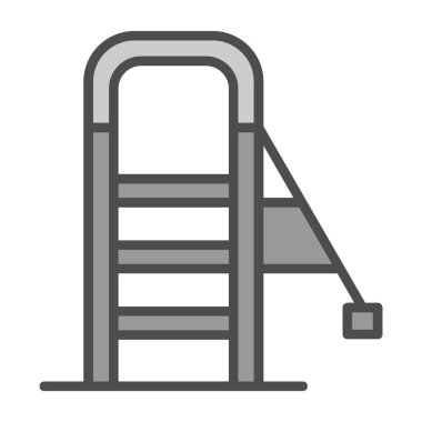 merdiven vektörü ince çizgi simgesi