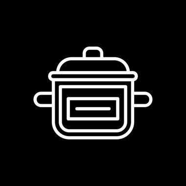 Tencere ikonu. Web için Ot vektör simgesinin özet çizimi               