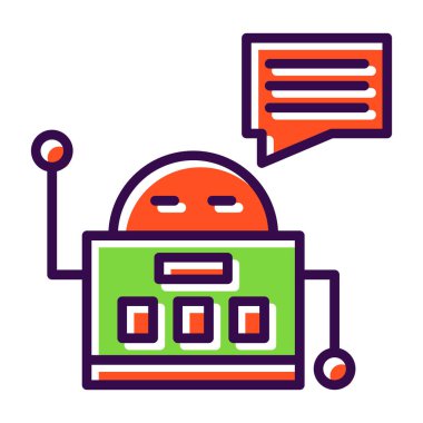 Chatbot simgesi vektör çizimi