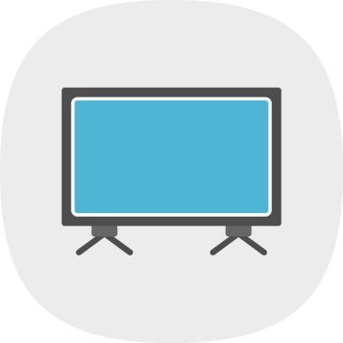 TV 'yi yönetti. Web simgesi basit illüstrasyon