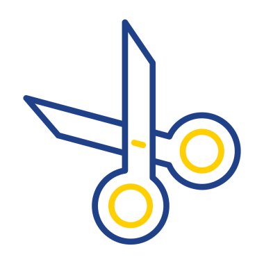 Makas vektör simgesi simgesi çizimi 