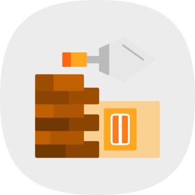 İnşaat konsepti tasarımı, duvar vektörü illüstrasyonunun alçılanması 10 gramlık