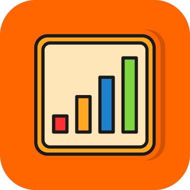 İş Grafiği Simgesi Moda Biçiminde İzole Arkaplan