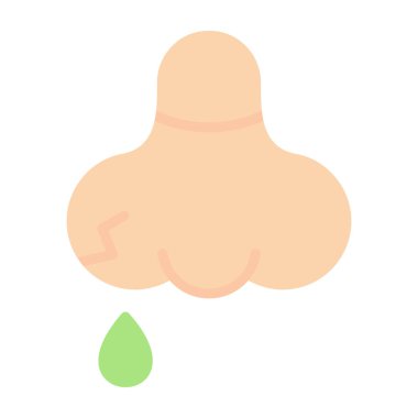 düz renk tarzı çizgi film armut