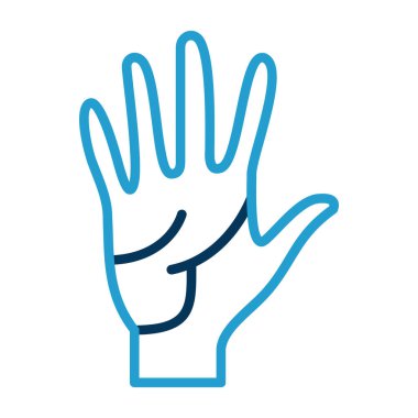 İnsan el simgesi, vektör illüstrasyonu