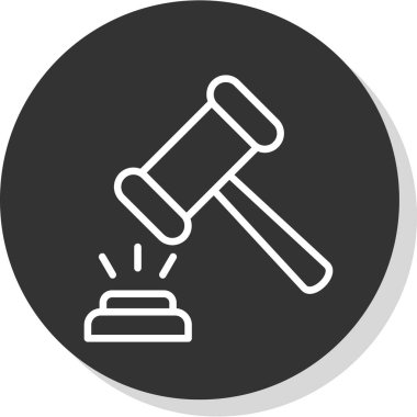 Açık arttırma. Web simgesi vektör illüstrasyonu 