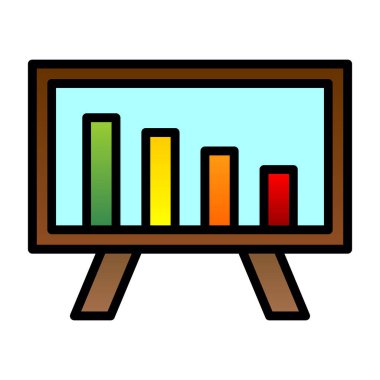 Grafik simgesi vektör illüstrasyonlu grafik