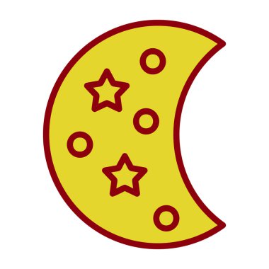 Ay simgesi, vektör illüstrasyonu basit tasarım