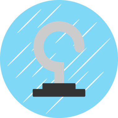 Yumuşak mavi arkaplanda izole edilmiş modaya uygun düz stil yağmur simgesi