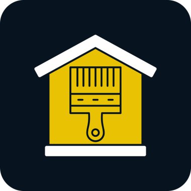 Boya fırçası simgesinin vektör illüstrasyonu