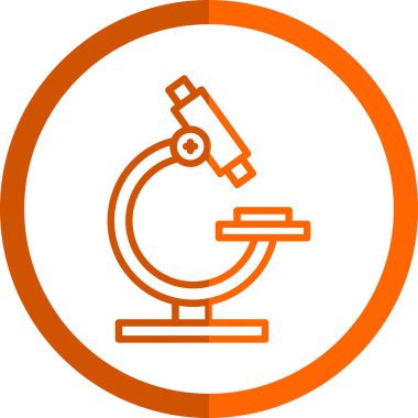 Mikroskop. Web simgesi basit illüstrasyon