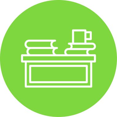 Kitap simgesi, vektör illüstrasyonlu kitaplık tablosu 