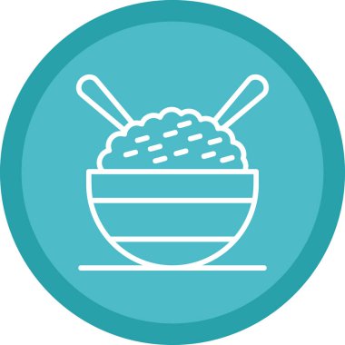 Aromatik pirinç web simgesi basit tasarım 