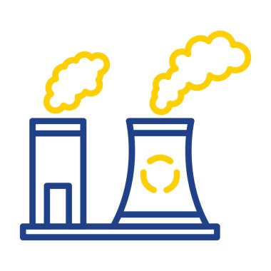 Fabrika kirliliği simgesi, vektör illüstrasyonu basit tasarım