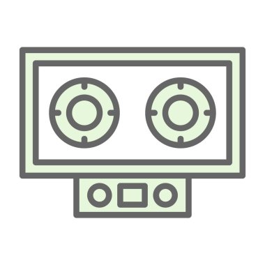 Elektrikli Soba simgesi vektör illüstrasyonu