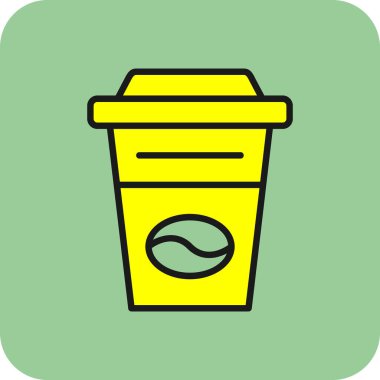 Kahve fincanı. Web simgesi basit illüstrasyon                