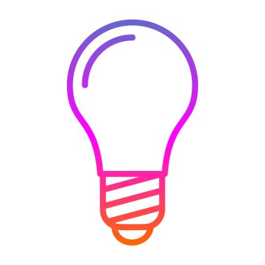 Ampul simgesi web basit illüstrasyon