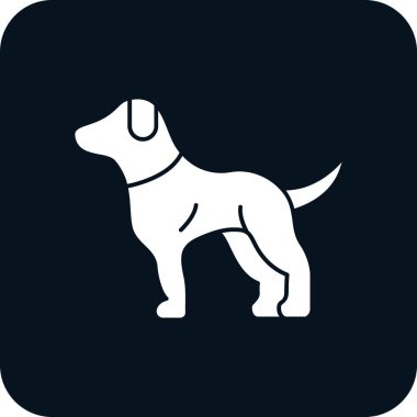 Köpek. Web simgesi basit illüstrasyon 