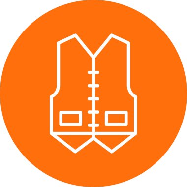 Yelek giysi simgesinin vektör illüstrasyonu 