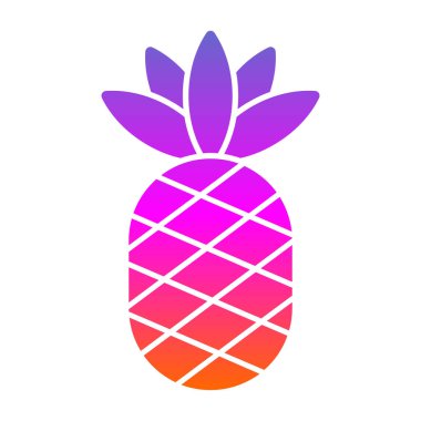 Ananas. Web simgesi basit illüstrasyon 