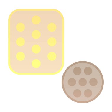 vektör düz tasarım ekmek, yumurta ve peynir ikonu