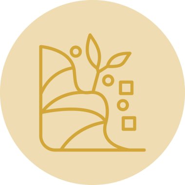 Bir ağaç simgesinin vektör illüstrasyonu