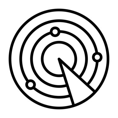 Radar modern simgesinin vektör illüstrasyonu              