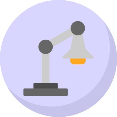 Masa lambası simgesinin vektör illüstrasyonu 