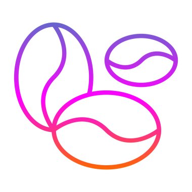 Kahve çekirdeği simgesinin vektör çizimi                        