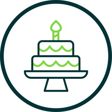 Kek simgesi, vektör illüstrasyonu basit tasarım