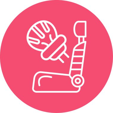 Hava yastığı sandalye simgesi taslak biçimi 