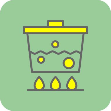 Bir kova simgesinin vektör illüstrasyonu