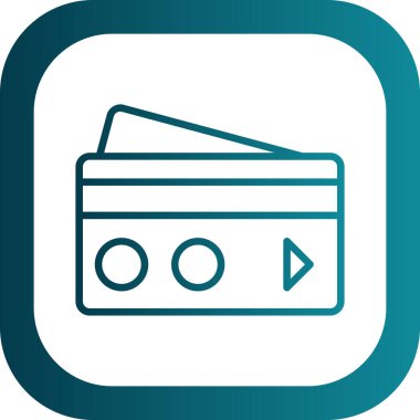 Banka Kart simgesi vektör illüstrasyonu 