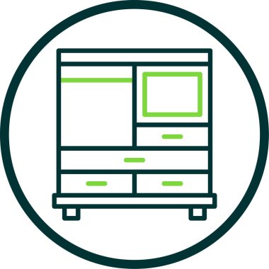 Dolapta. Web simgesi basit illüstrasyon