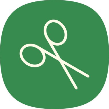 İzole edilmiş arkaplanda makas simgesi