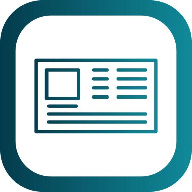 Kimlik kartı web simgesi, vektör illüstrasyonu 