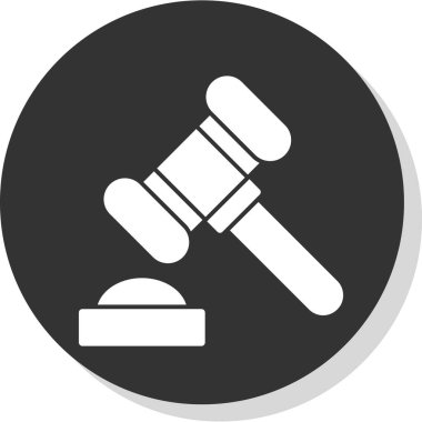 Yargıç Gravel. Web simgesi basit illüstrasyon 