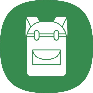 sırt çantası web simge vektör çizim