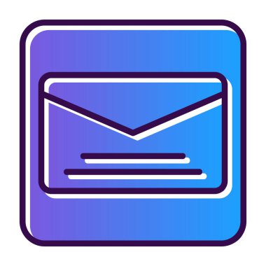 Basit harf zarfı simgesi, vektör illüstrasyonu