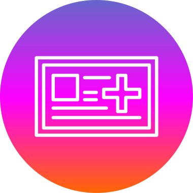 Tıbbi kart simgesi web basit tasarımı 