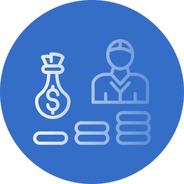 İş ve finans simgesinin vektör illüstrasyonu